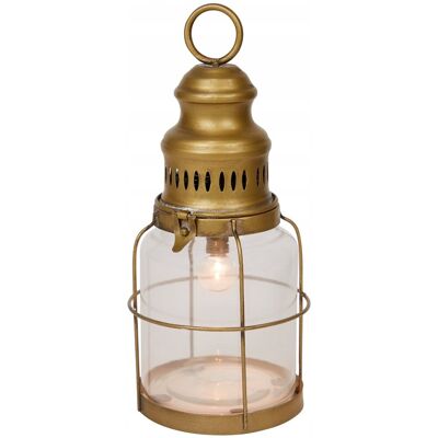Inny producent Lampa Stołowa Industrialna Latarnia Morska Led Złota Inny producent Lampa Stołowa Industrialna Latarnia Morska Led Złota