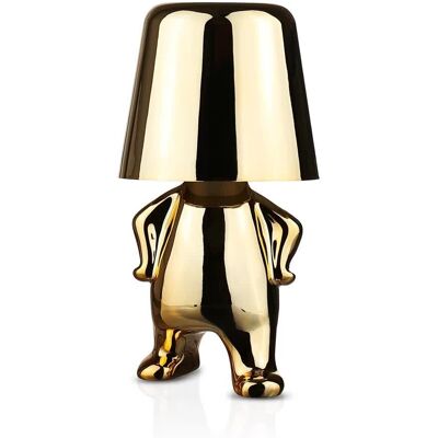 Interlook Lampa stołowa LED Nowoczesna lampka nocna z wbudowanym akumulatorem oraz dotykową obsługą HJA23-F-GOLD Interlook Lampa stołowa LED Nowoczesna lampka nocna z wbudowanym akumulatorem oraz dotykową obsługą HJA23-F-GOLD