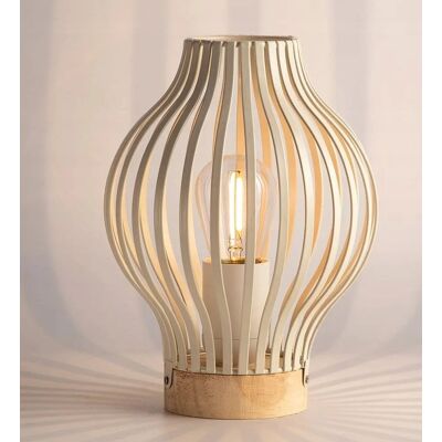 Inny producent Lampa stołowa, metalowa, zasilana na baterie, wys. 20 / śr. 15 cm Inny producent Lampa stołowa, metalowa, zasilana na baterie, wys. 20 / śr. 15 cm
