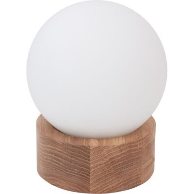 Hellux LAMPA STOŁOWA NOCNA DĄB BARREL ORB KULA Hellux LAMPA STOŁOWA NOCNA DĄB BARREL ORB KULA