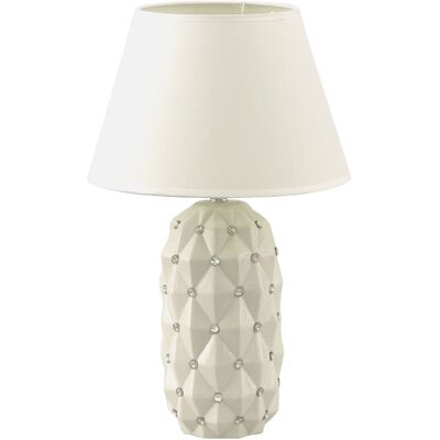Inny producent Lampa Stołowa Nocna Z Cyrkoniami Czarna Z Czarnym Kloszem Glamour 47 Cm Inny producent Lampa Stołowa Nocna Z Cyrkoniami Czarna Z Czarnym Kloszem Glamour 47 Cm
