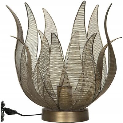 Skandi.pl LAMPA STOŁOWA NOCNA ZŁOTA KWIAT LOFT METALOWA E27 do salonu sypialni 35cm Skandi.pl LAMPA STOŁOWA NOCNA ZŁOTA KWIAT LOFT METALOWA E27 do salonu sypialni 35cm