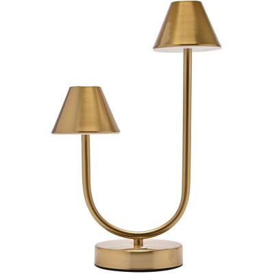 Inny producent LAMPA STOŁOWA podwójna, brązowa w błyszczącym wykończeniu, ładowana USB Inny producent LAMPA STOŁOWA podwójna, brązowa w błyszczącym wykończeniu, ładowana USB