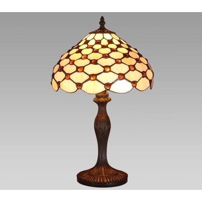 Lampa stołowa PREZENT Tiffany 53, E27, brązowa Lampa stołowa PREZENT Tiffany 53, E27, brązowa