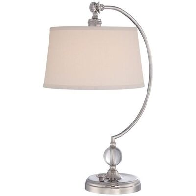 Lampa Stolowa Jenkins Nikiel Polerowany 1 Źródło - Lampa stolowa Lampa Stolowa Jenkins Nikiel Polerowany 1 Źródło - Lampa stolowa