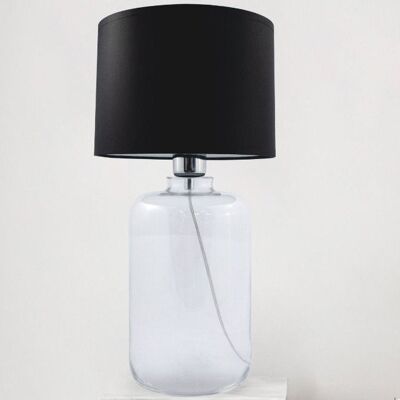 LAMPA stołowa SAMASUN 5501BK Zuma Line okrągła LAMPKA na biurko abażurowa stojąca czarna przezroczysta LAMPA stołowa SAMASUN 5501BK Zuma Line okrągła LAMPKA na biurko abażurowa stojąca czarna przezroczysta