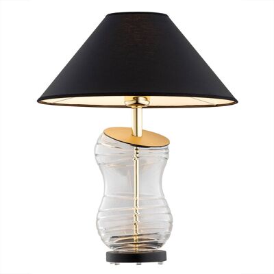 Inny producent Lampa Stołowa Veneto 8037 Argon 1xE27 15W Szkło Kryształowe/ Stal Lakierowana, Czarny Inny producent Lampa Stołowa Veneto 8037 Argon 1xE27 15W Szkło Kryształowe/ Stal Lakierowana, Czarny