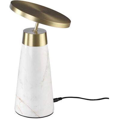 Lampa stołowa z białego marmuru i złotej stali 8034 ANGEL CERDA Lampa stołowa z białego marmuru i złotej stali 8034 ANGEL CERDA