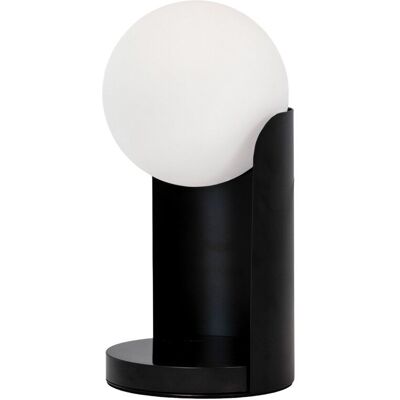 Lampa stołowa z białego szkła i czarnej stali 8091 ANGEL CERDA Lampa stołowa z białego szkła i czarnej stali 8091 ANGEL CERDA