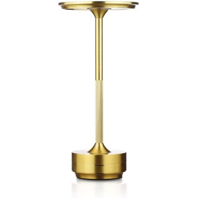 Interlook Lampa stołowa z trzema barwami świecenia Lampka nocna z wbudowanym akumulatorem HJA-25-GOLD Interlook Lampa stołowa z trzema barwami świecenia Lampka nocna z wbudowanym akumulatorem HJA-25-GOLD