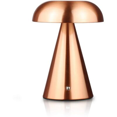 Interlook Lampa stołowa z wbudowanym akumulatorem Lampa nocna z trzema barwami świecenia Nastrojowa lampka do hotelu, restauracji HJA24-COPPER Interlook Lampa stołowa z wbudowanym akumulatorem Lampa nocna z trzema barwami świecenia Nastrojowa lampka do hotelu, restauracji HJA24-COPPER