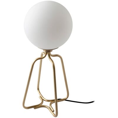 Lampa Stołowa Ze Złotej Stali I Białego Szkła 8049 Angel Cerda Lampa Stołowa Ze Złotej Stali I Białego Szkła 8049 Angel Cerda