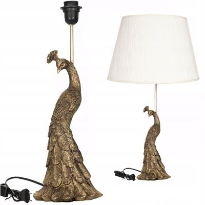 Skandi.pl LAMPA STOŁOWA ZŁOTA PAW PTAK BIURKOWA NOCNA E27 glamour do salonu sypialni Skandi.pl LAMPA STOŁOWA ZŁOTA PAW PTAK BIURKOWA NOCNA E27 glamour do salonu sypialni