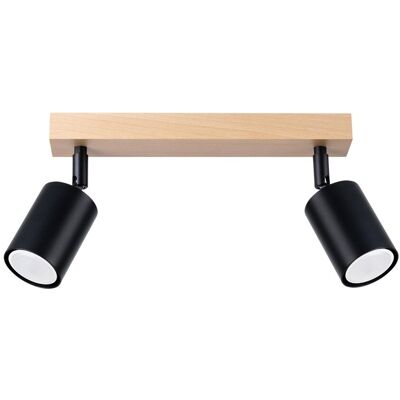 Iga Lampa Sufitowa Czarna Nowoczesna 2 Żarówki – CLARIS 2 Iga Lampa Sufitowa Czarna Nowoczesna 2 Żarówki – CLARIS 2