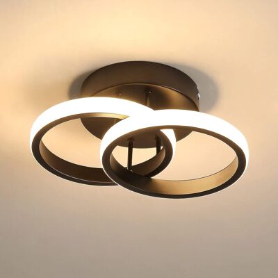 Inny producent Lampa sufitowa LED Plafon Żyrandol Kinkiet 3000K 24x16cm CZARNA 22w - Goeco Inny producent Lampa sufitowa LED Plafon Żyrandol Kinkiet 3000K 24x16cm CZARNA 22w - Goeco