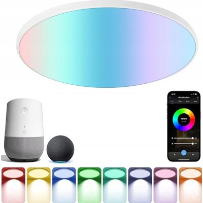 LAMPA SUFITOWA LED RGB 24W OKRĄGŁA ŚCIEMNIALNA INTELIGENTNA PILOT APLIKACJA LAMPA SUFITOWA LED RGB 24W OKRĄGŁA ŚCIEMNIALNA INTELIGENTNA PILOT APLIKACJA