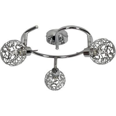 Candellux Lighting Lampa Sufitowa Spirala Chromowa 3X40W G9 Puzzle Candellux 98-94073 Candellux Lighting Lampa Sufitowa Spirala Chromowa 3X40W G9 Puzzle Candellux 98-94073