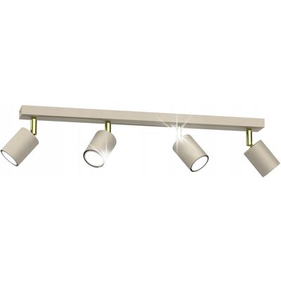 Inny producent Lampa Sufitowa Spot STRIPER Beżowy Złoty Spot Tuba Reflektor Klosz Metalowy Inny producent Lampa Sufitowa Spot STRIPER Beżowy Złoty Spot Tuba Reflektor Klosz Metalowy
