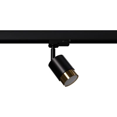 Make Your Light Lampa sufitowa tuba z regulacją NERO MYL.00319 trzyfazowa czarny złoty Make Your Light Lampa sufitowa tuba z regulacją NERO MYL.00319 trzyfazowa czarny złoty