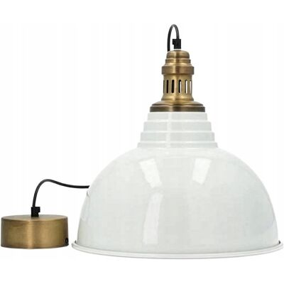 brak danych LAMPA SUFITOWA WISZĄCA NAD STÓŁ DUŻA 38cm BIAŁA LOFT METALOWA DO SALONU brak danych LAMPA SUFITOWA WISZĄCA NAD STÓŁ DUŻA 38cm BIAŁA LOFT METALOWA DO SALONU