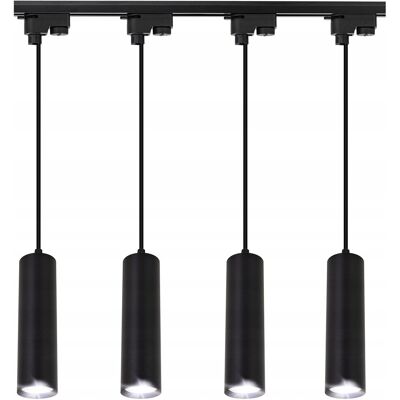 inna (Inny) Lampa sufitowa wisząca Szyna 1m + 4x GU10 Tuba CZARNA do kuchni POKOJU inna (Inny) Lampa sufitowa wisząca Szyna 1m + 4x GU10 Tuba CZARNA do kuchni POKOJU