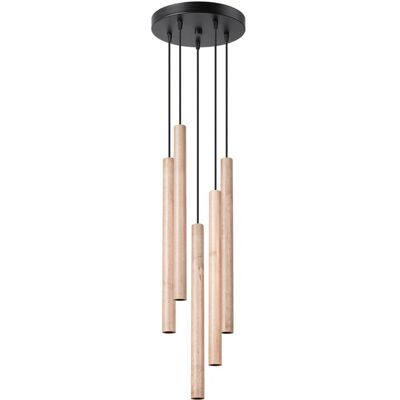 Iga Lampa Wisząca ARBOR 5P Drewno - 5x8W LED Nowoczesna Iga Lampa Wisząca ARBOR 5P Drewno - 5x8W LED Nowoczesna