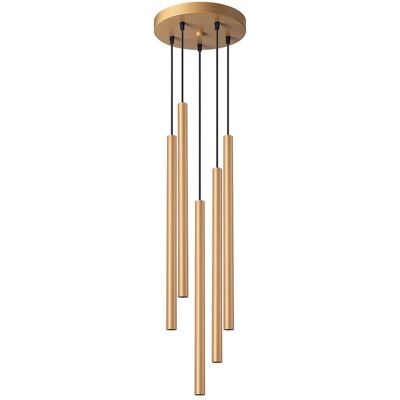 Iga Lampa Wisząca AUREO 5P Złoty Metal 5x8W LED Biały Iga Lampa Wisząca AUREO 5P Złoty Metal 5x8W LED Biały