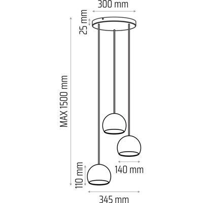 Hellux Lampa Wisząca Balli-3 (Plafon) Hellux Lampa Wisząca Balli-3 (Plafon)