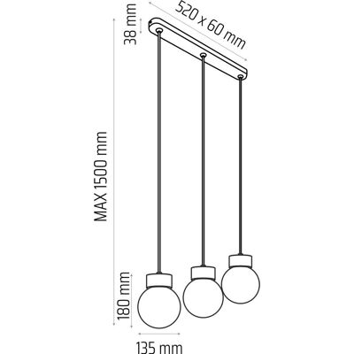 Hellux Lampa Wisząca Barrel-Orb Kula 3Pł Biały Hellux Lampa Wisząca Barrel-Orb Kula 3Pł Biały