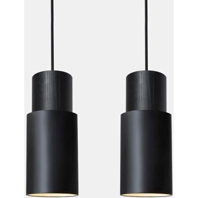 Inny producent Lampa wisząca czarna 2 sztuki, nad stół, drewniana E27 regulacja wysokości Inny producent Lampa wisząca czarna 2 sztuki, nad stół, drewniana E27 regulacja wysokości