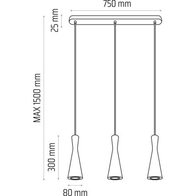 Hellux Lampa Wisząca Czarna Vegas 3 Pł Hellux Lampa Wisząca Czarna Vegas 3 Pł