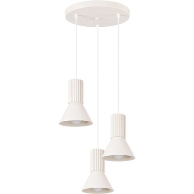 Lampa wisząca ESTRIA 3P beżowa stożek regulacja zawiesia, świeci w dół SL.1871 Sollux Lighting Lampa wisząca ESTRIA 3P beżowa stożek regulacja zawiesia, świeci w dół SL.1871 Sollux Lighting