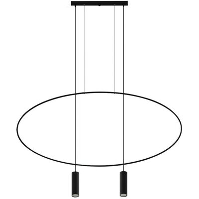 Iga Lampa Wisząca HYBRIS 2 Design Minimalistyczny Czarna Iga Lampa Wisząca HYBRIS 2 Design Minimalistyczny Czarna