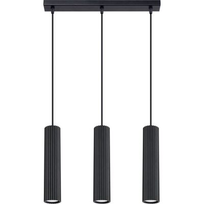 Lampa wisząca KARBON 3L czarny tuba regulacja zawiesia SL.1575 Sollux Lighting Lampa wisząca KARBON 3L czarny tuba regulacja zawiesia SL.1575 Sollux Lighting