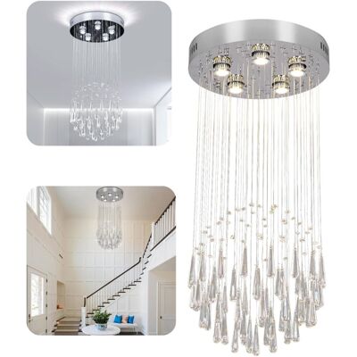 No name Lampa wisząca kryształowa K9 żyrandol sufitowy 40x80 GU10 5 punktów No name Lampa wisząca kryształowa K9 żyrandol sufitowy 40x80 GU10 5 punktów