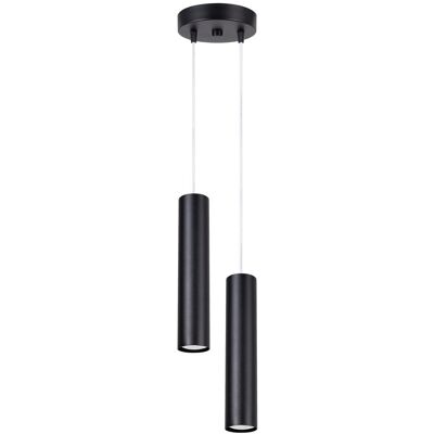 Lampa wisząca LAGOS 2P czarna tuba regulacja zawiesia SL.1869 Sollux Lighting Lampa wisząca LAGOS 2P czarna tuba regulacja zawiesia SL.1869 Sollux Lighting