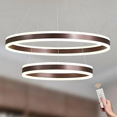 Inny producent Lampa Wisząca LED Nowoczesna Regulowana Ściemnialna Elegancka Brązowa 60 cm Inny producent Lampa Wisząca LED Nowoczesna Regulowana Ściemnialna Elegancka Brązowa 60 cm