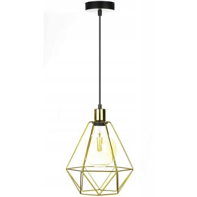Inny producent Lampa wisząca Lofotwa Sufitowa 24 cm ZŁOTA Diament Inny producent Lampa wisząca Lofotwa Sufitowa 24 cm ZŁOTA Diament