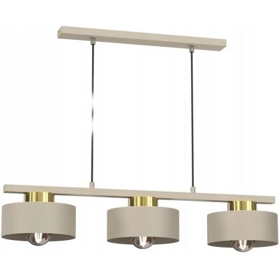 Inny producent Lampa Wisząca MARTI Beżowy Złoty Metalowy Klosz 3xE27 Inny producent Lampa Wisząca MARTI Beżowy Złoty Metalowy Klosz 3xE27