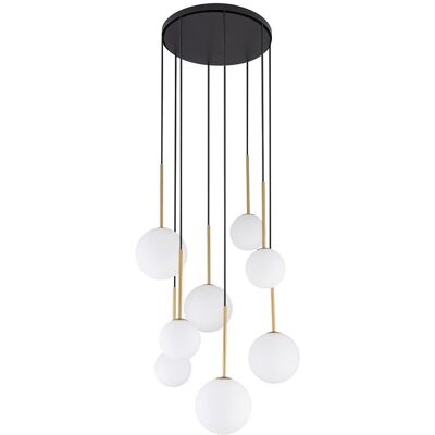 Lampa wisząca okrągła kaskada Karo 10934 Nowodvorski kule złota biała Lampa wisząca okrągła kaskada Karo 10934 Nowodvorski kule złota biała