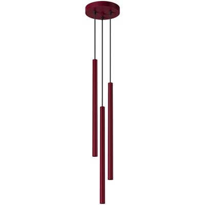 Lampa wisząca PASTELO 3P burgund tuba SL.2123 Sollux Lighting Lampa wisząca PASTELO 3P burgund tuba SL.2123 Sollux Lighting
