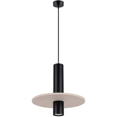 Lampa wisząca PELTA 1 czarna/beżowa niereguralny świeci w dół SL.1882 Sollux Lighting Lampa wisząca PELTA 1 czarna/beżowa niereguralny świeci w dół SL.1882 Sollux Lighting