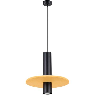 Lampa wisząca PELTA 1 czarna/żółta niereguralny świeci w dół SL.1883 Sollux Lighting Lampa wisząca PELTA 1 czarna/żółta niereguralny świeci w dół SL.1883 Sollux Lighting