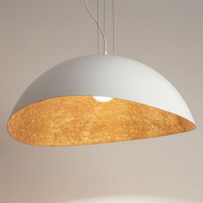 Lampa wisząca retro z żywicy SOLARIS 40623 Sigma biała miedziana Lampa wisząca retro z żywicy SOLARIS 40623 Sigma biała miedziana