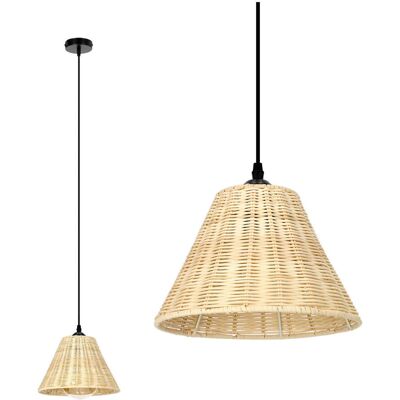 Kobi Lampa wisząca RONDA boho RATTANOWA 1xE27 lampa sufitowa pleciona Kobi Lampa wisząca RONDA boho RATTANOWA 1xE27 lampa sufitowa pleciona