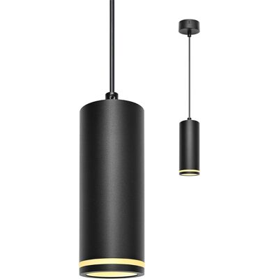Inny producent Lampa wisząca Tuba czarna cylinder Regulowana GU10 - Boyir DD901 Inny producent Lampa wisząca Tuba czarna cylinder Regulowana GU10 - Boyir DD901