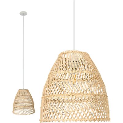 Kobi Lampa wisząca RATTANOWA boho RANGO 1xE27 sufitowa beżowa KLOSZ 30cm Kobi Lampa wisząca RATTANOWA boho RANGO 1xE27 sufitowa beżowa KLOSZ 30cm