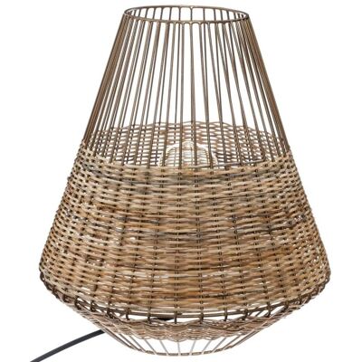 Atmosphera CHERAW Wiklinowa i metalowa lampa - Nowoczesny dodatek do sypialni Atmosphera CHERAW Wiklinowa i metalowa lampa - Nowoczesny dodatek do sypialni
