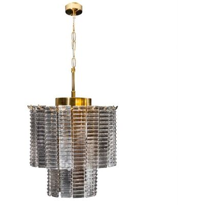 Eurofirany Lampa Żyrandol Wiszący Dalia Rd32X40X150 Dymione Szkło + Złoto Eurofirany Lampa Żyrandol Wiszący Dalia Rd32X40X150 Dymione Szkło + Złoto