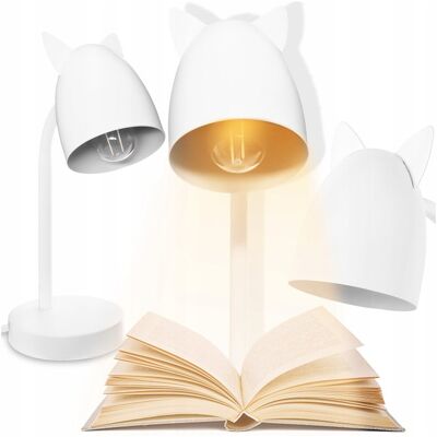 inna (Inny) LAMPKA BIURKOWA DLA DZIECKA DZIECI KOTEK LAMPA OZDOBNA SZKOLNA METAL BIAŁA inna (Inny) LAMPKA BIURKOWA DLA DZIECKA DZIECI KOTEK LAMPA OZDOBNA SZKOLNA METAL BIAŁA